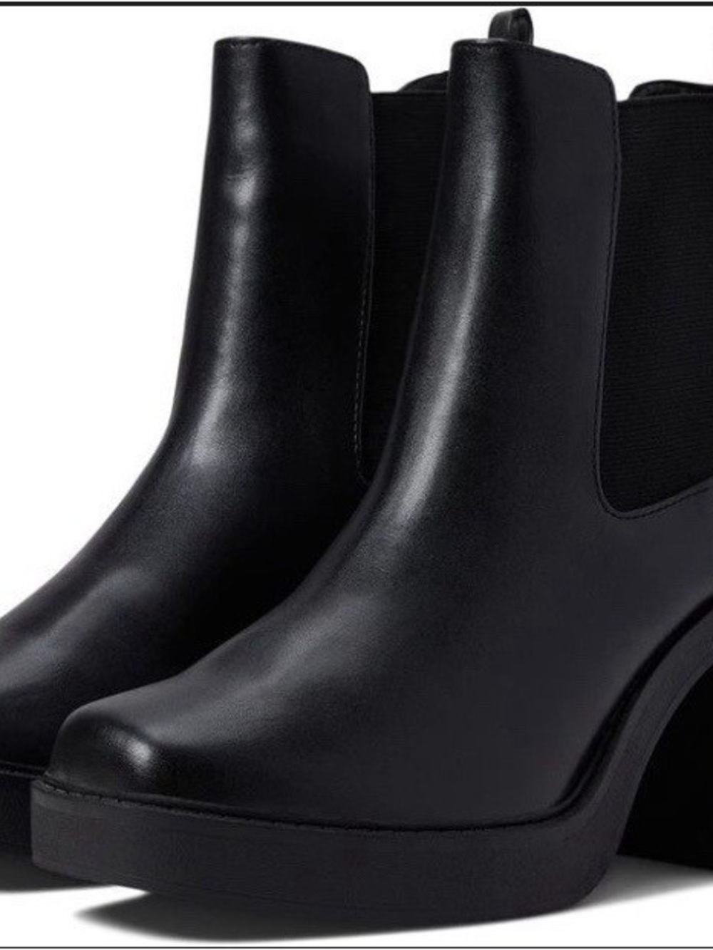 MIA Black Chelsea Platform Ankle Boots